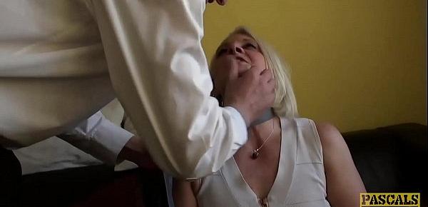  PASCALSSUBSLUTS - Choked granny Carol gets rough anal sex